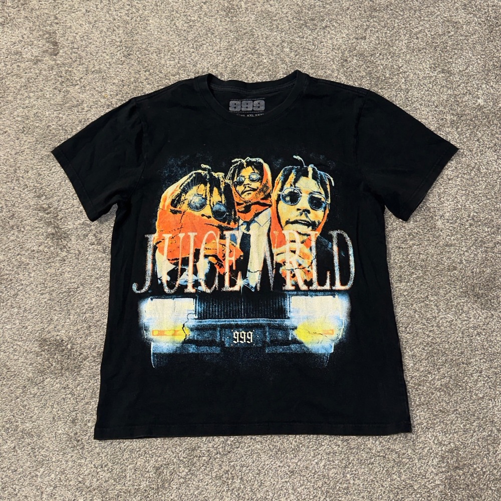 Juice WRLD 999 Club Mens Black Graphic T-Shirt MD895C Size Large